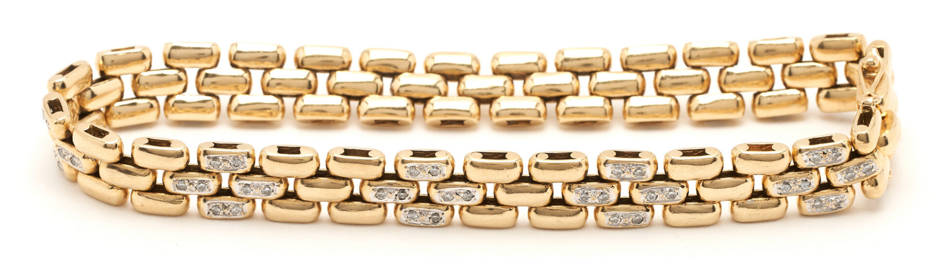 Lot 807: 18K Gold & Diamond Bracelet