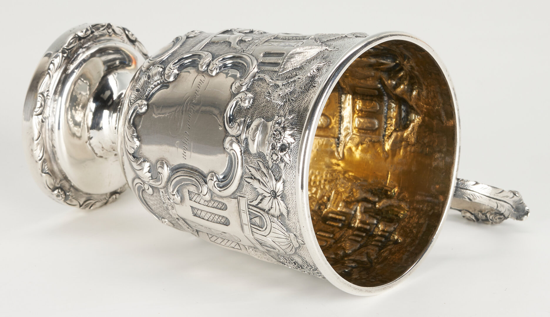 Lot 84: George Stewart KY Chinoiserie Coin Silver Cup