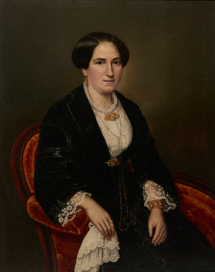 Lot 850: Portraits of a New York Lady & Gentleman, c. 1855
