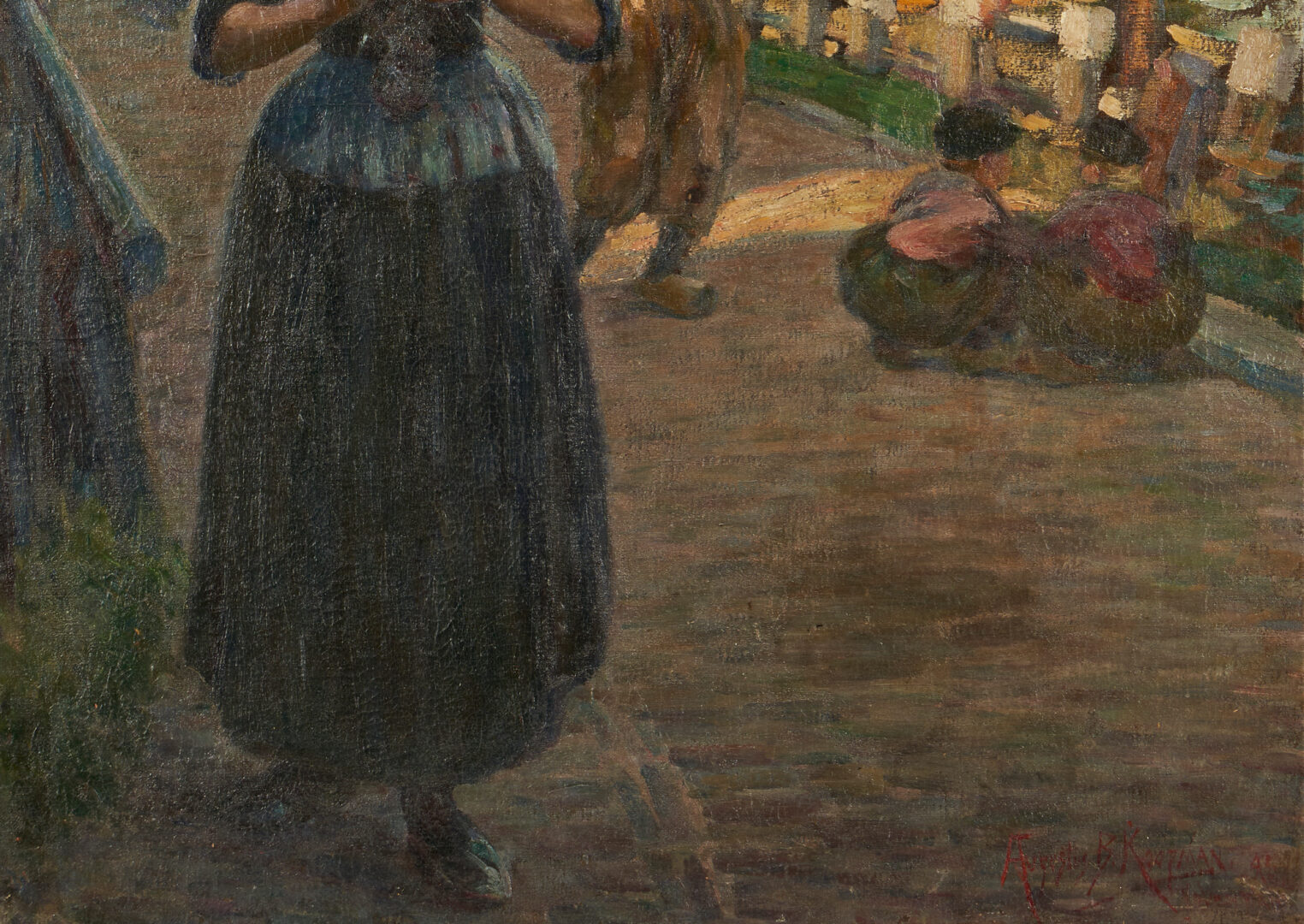 Lot 857: Augustus B. Koopman O/C Painting, Dutch Girl