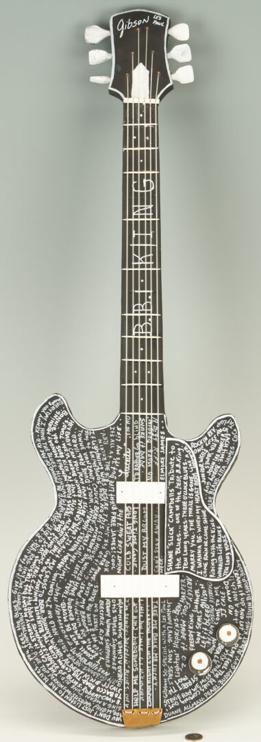 Lot 864: Shane Campbell Folk Art Sculpture, B.B. King Guitar