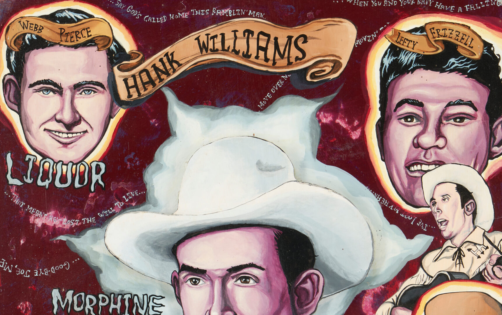 Lot 867: Mr. Hooper Outsider Art Painting, Tribute to Hank Williams