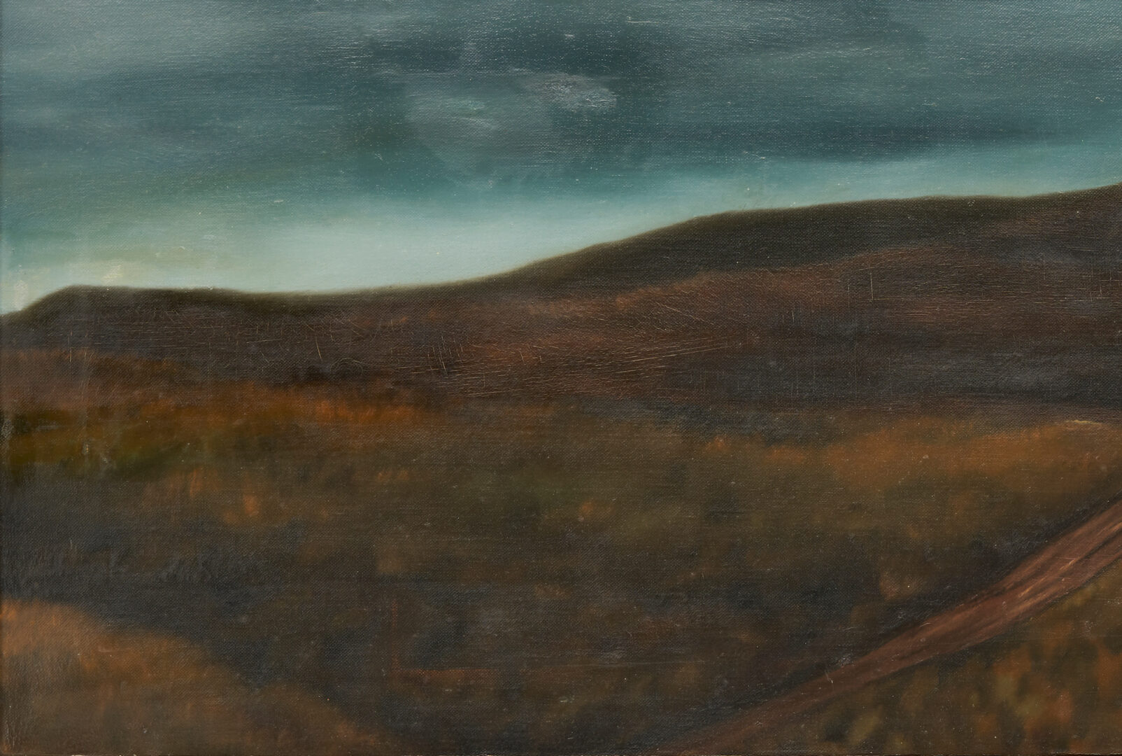 Lot 881: Ward Nichols O/C Panoramic Landscape Painting, Hill Top