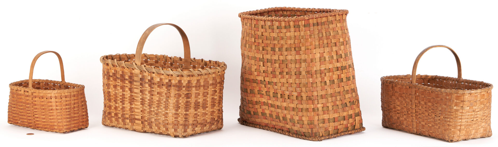 Lot 885: 4 Split Oak Baskets, Cherokee & East TN