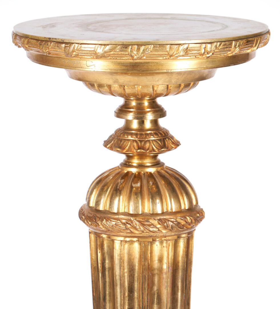 Lot 904: Neoclassical Style Gilt Pedestal