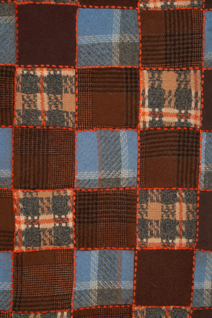 Lot 944: Log Cabin Quilt C.1890s & One-Patch Wool Plaid Lap Robe C. 1930s