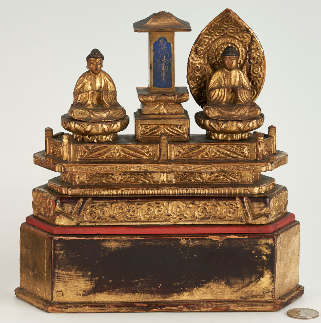 Lot 956: Buddhist Shrine and Chinese Guanyin, 2 items