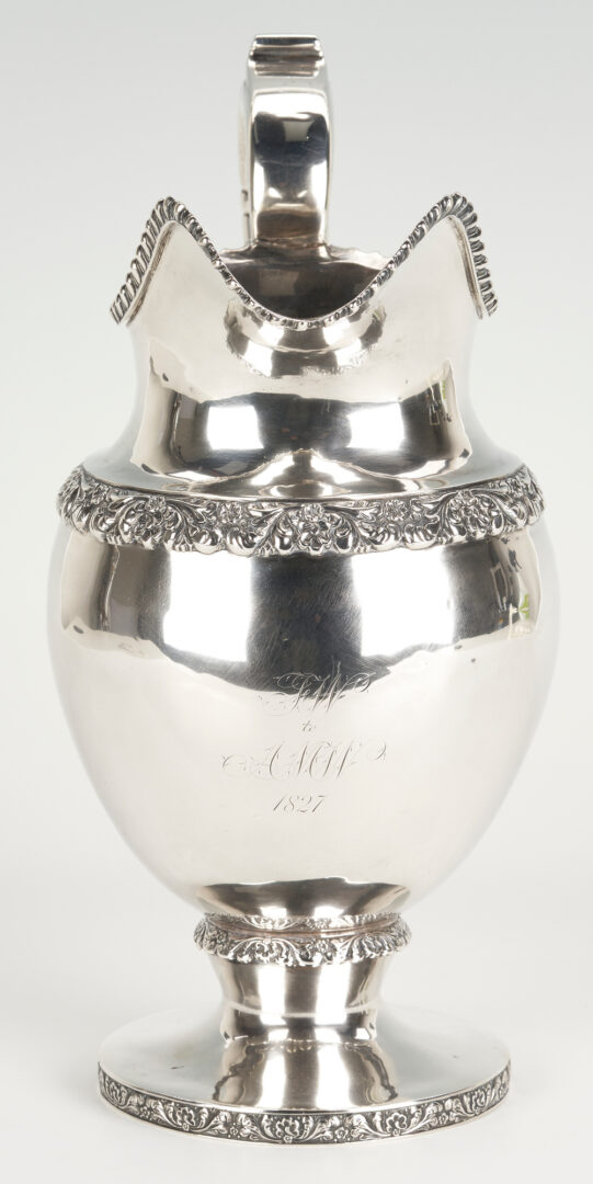 Lot 97: Frederick Marquand Coin Silver Water Pitcher