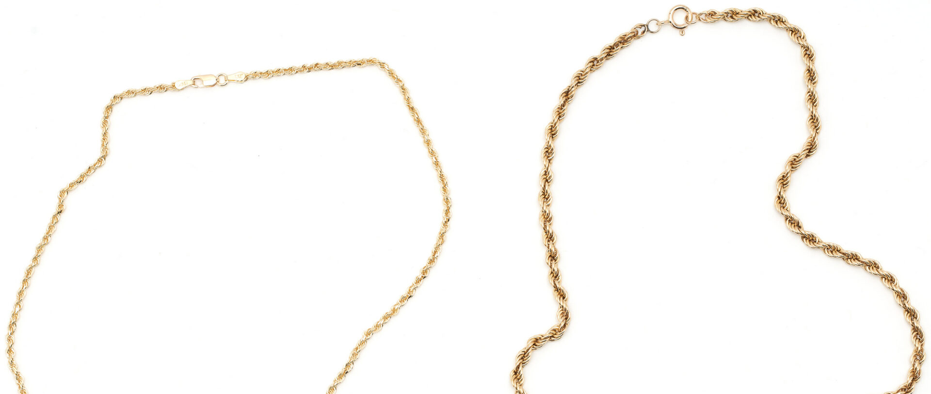 Lot 981: 3 Ladies Gold Necklaces, 14K & 10K