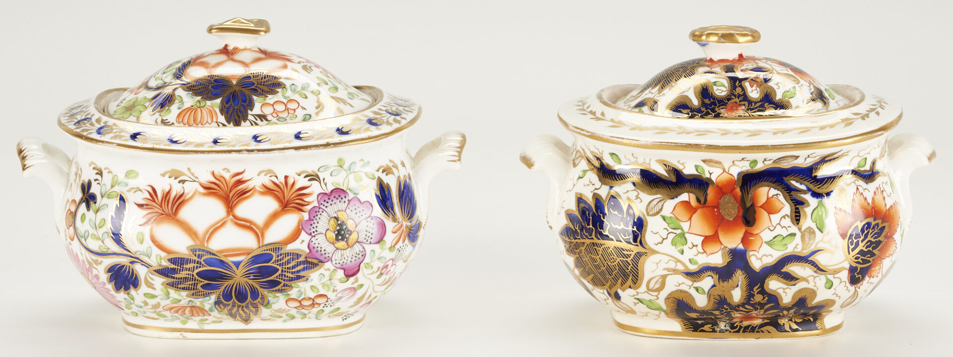 Lot 1006: 47 Assorted English Porcelain Tea Service Items, Imari Palette