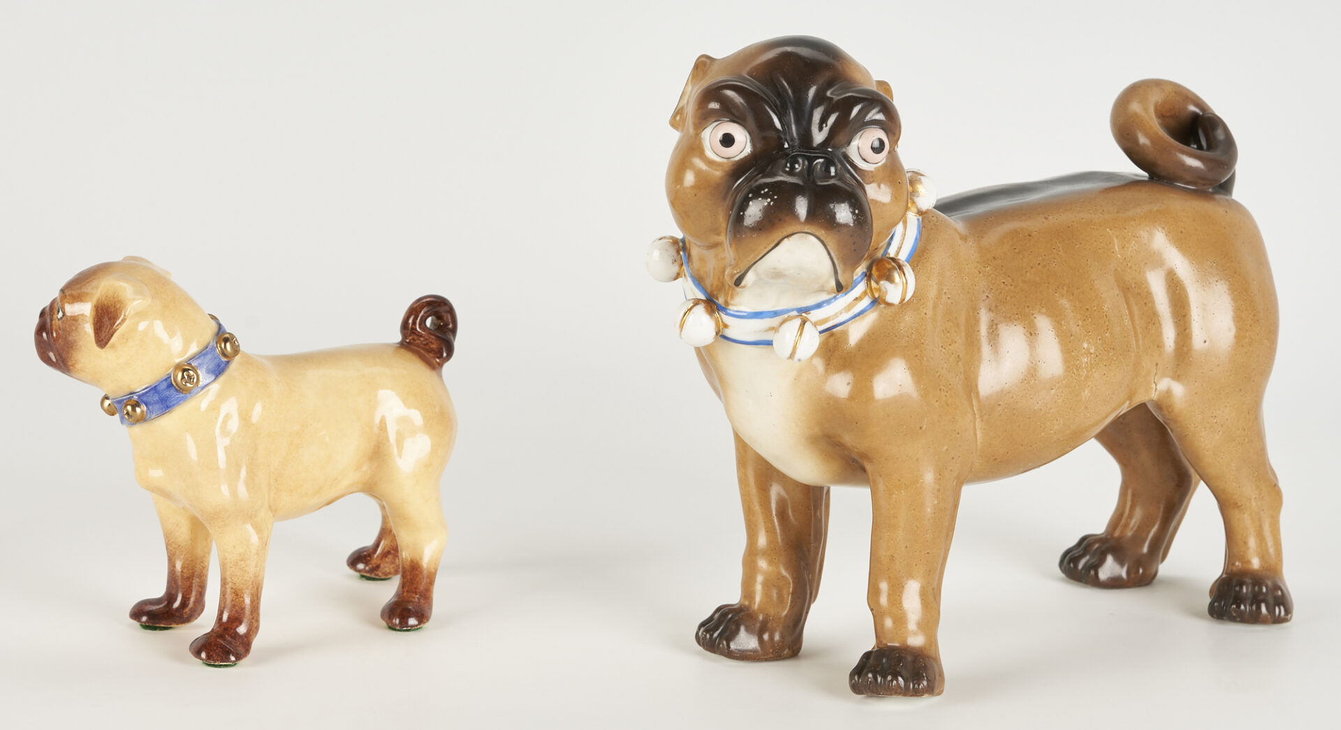 Lot 1010: 2 Continental Ceramic Pug Dogs