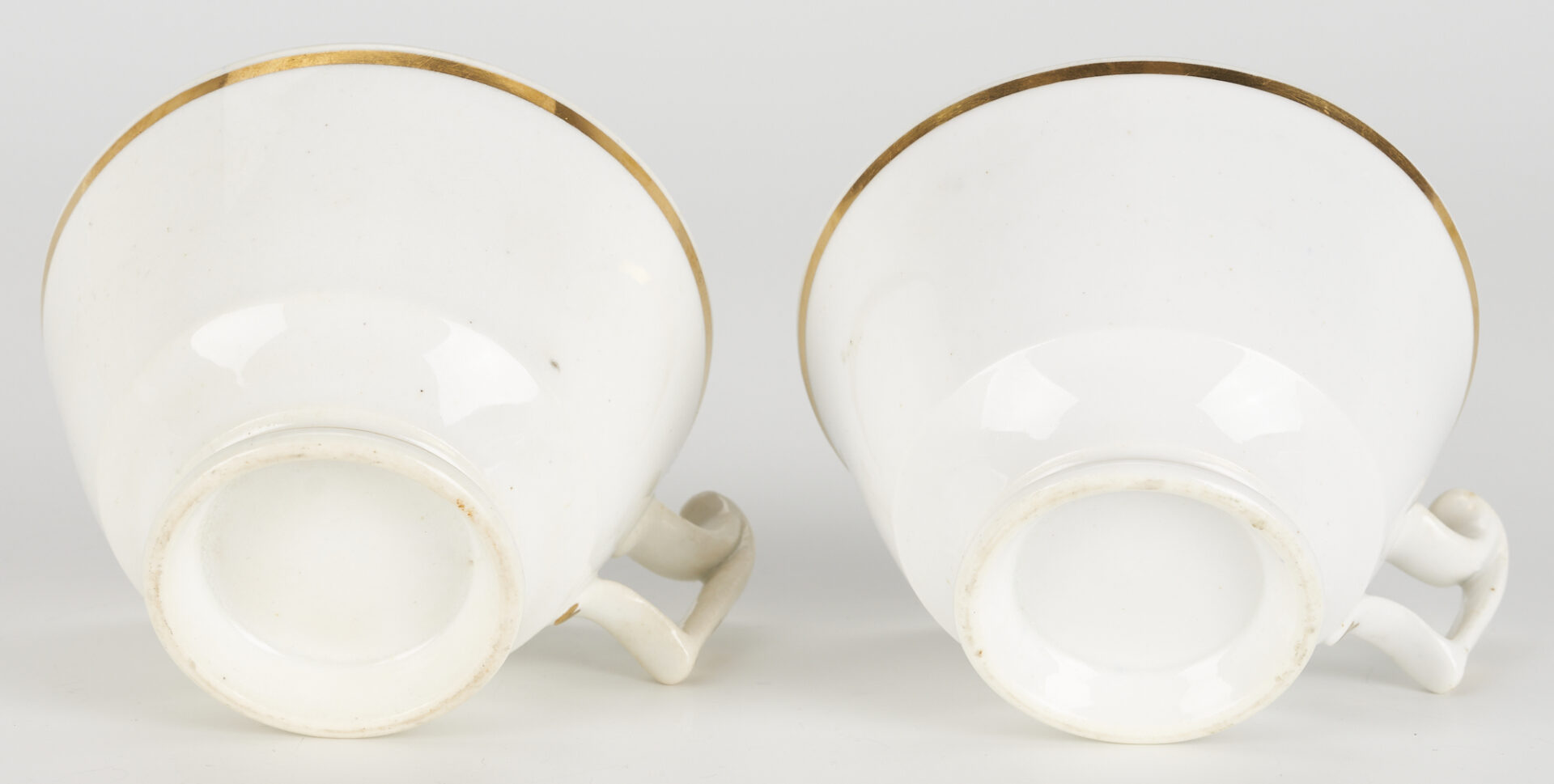 Lot 1014: English Porcelain Coalport Tea Set w/ Cobalt Trim, 15 pcs.