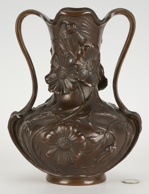 Lot 101: Tiffany & Co. Retailed K.K. Kunst Erzgiesserei Art Nouveau Bronze Vase
