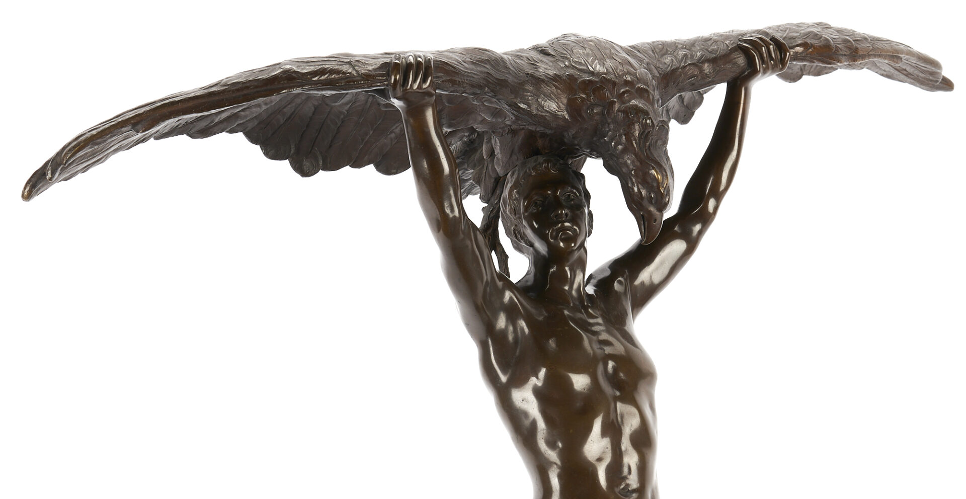 Lot 103: Ludwig Graefner Bronze Sculpture, The Falconer