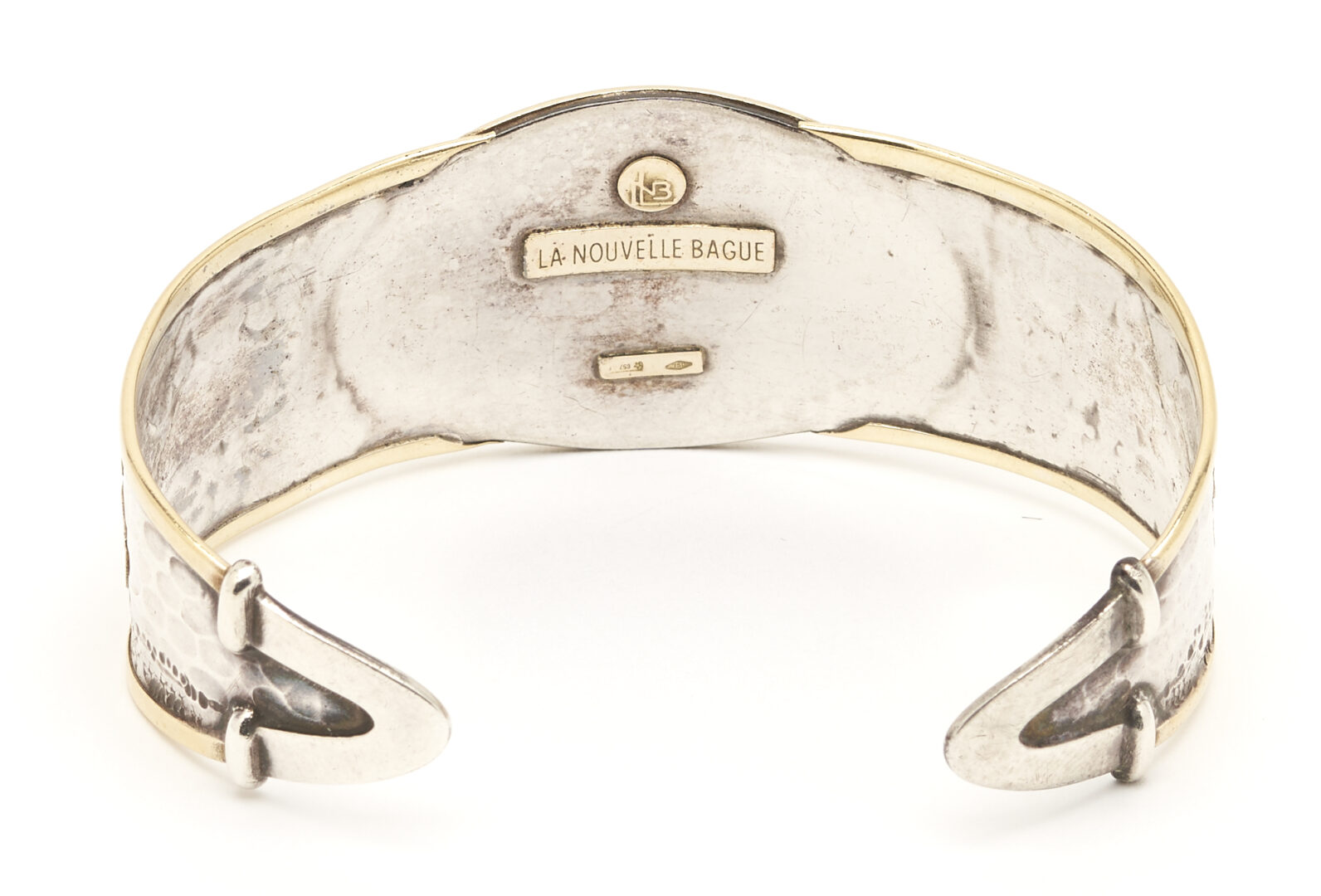 Lot 1052: Sterling Silver & 18K Gold La Nouvelle Bague Bangle Bracelet