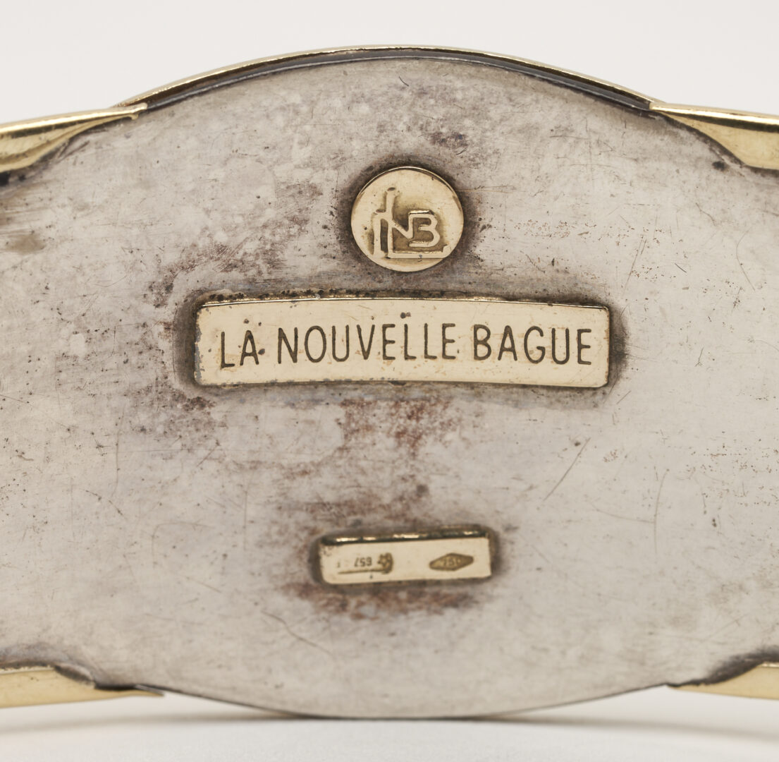 Lot 1052: Sterling Silver & 18K Gold La Nouvelle Bague Bangle Bracelet