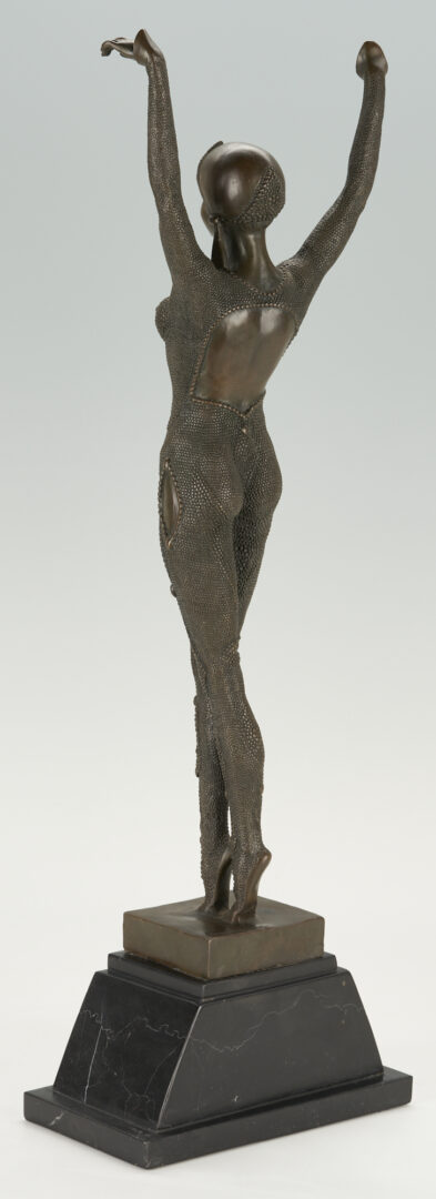 Lot 1078: Art Deco Bronze Sculpture of Dancer, after Chiparus, Dourga