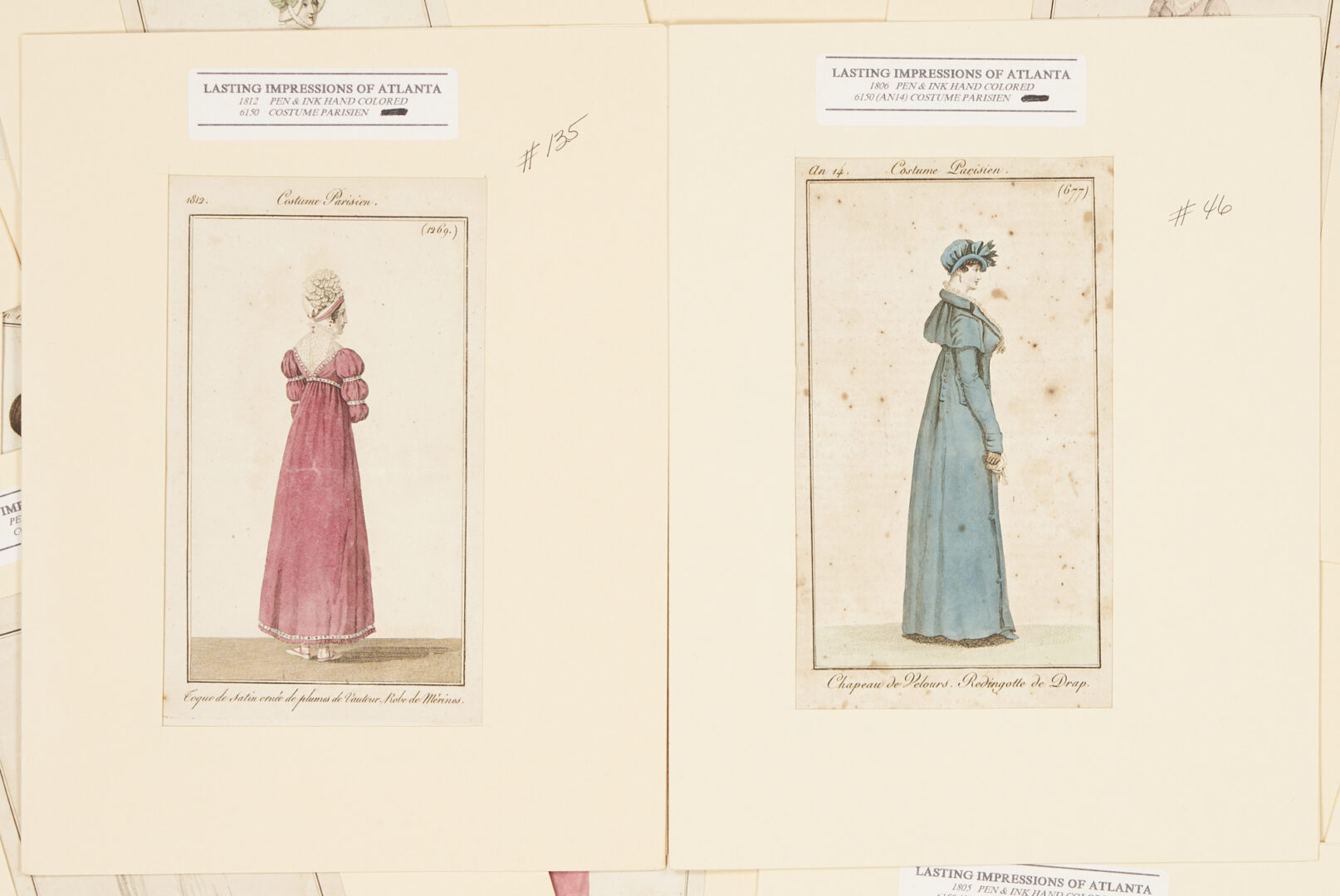 Lot 1088: 48 French Fashion Plates, c. 1808-1812, Costume Parisien