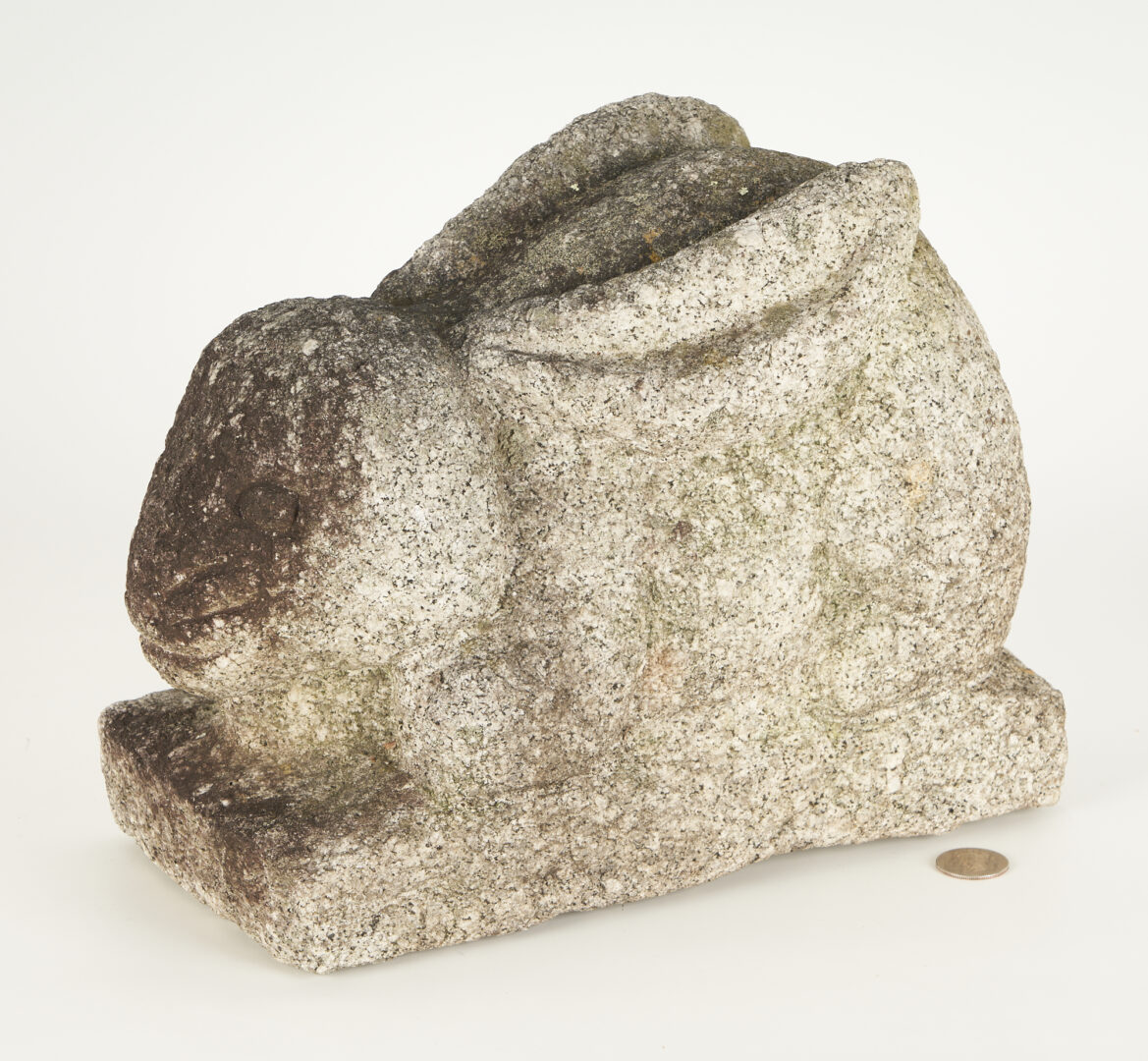 Lot 1090: Carved Granite Rabbit Garden Sculpture