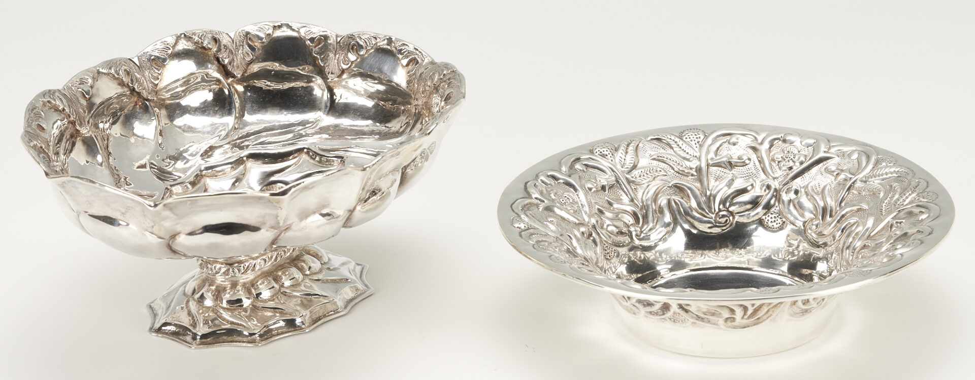 Lot 1095: 3 Sterling Silver Hollowware Items, incl. Gorham & Mexican