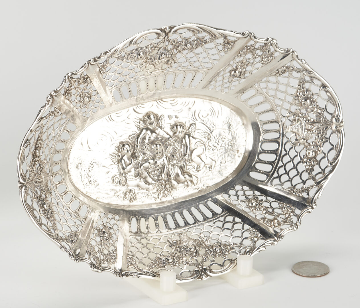 Lot 1108: 2 Silver Oval Trays, Gorham Sterling and Continental