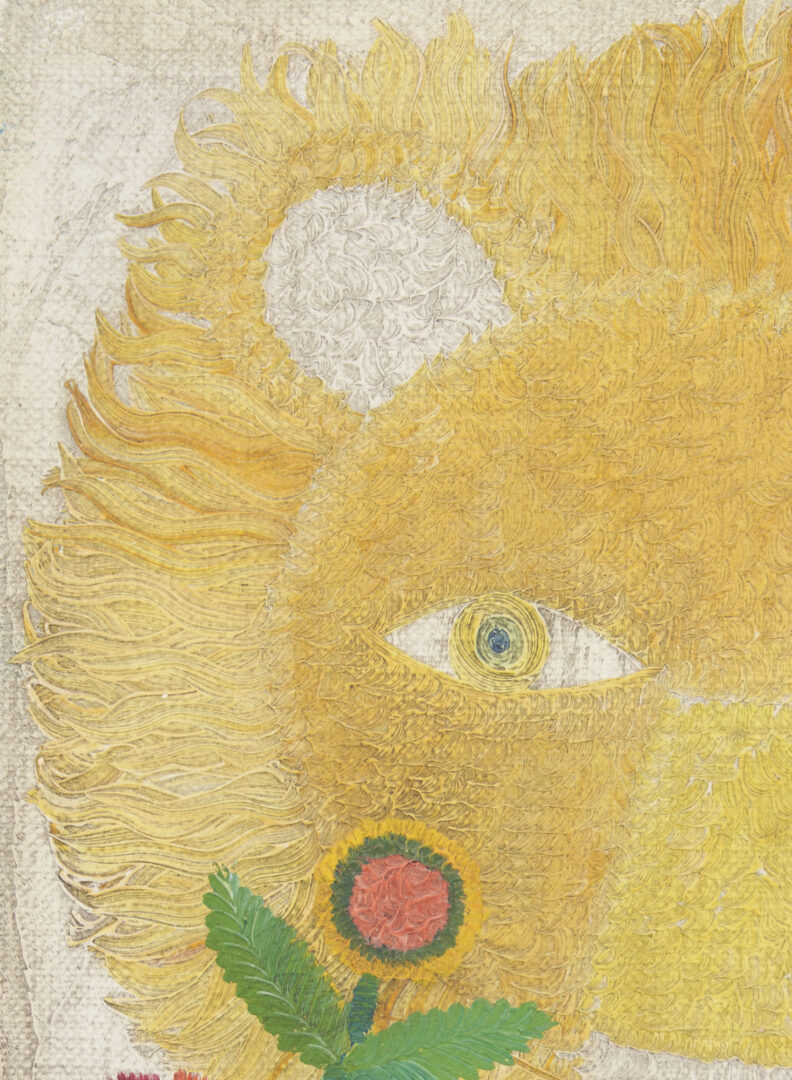 Lot 110: Henri Maik Oil on Canvas Painting of Lion