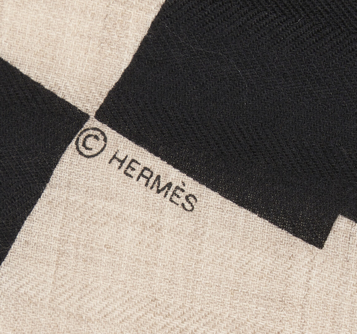 Lot 1161: Hermes Cashmere & Silk Scarf, OP'H 140