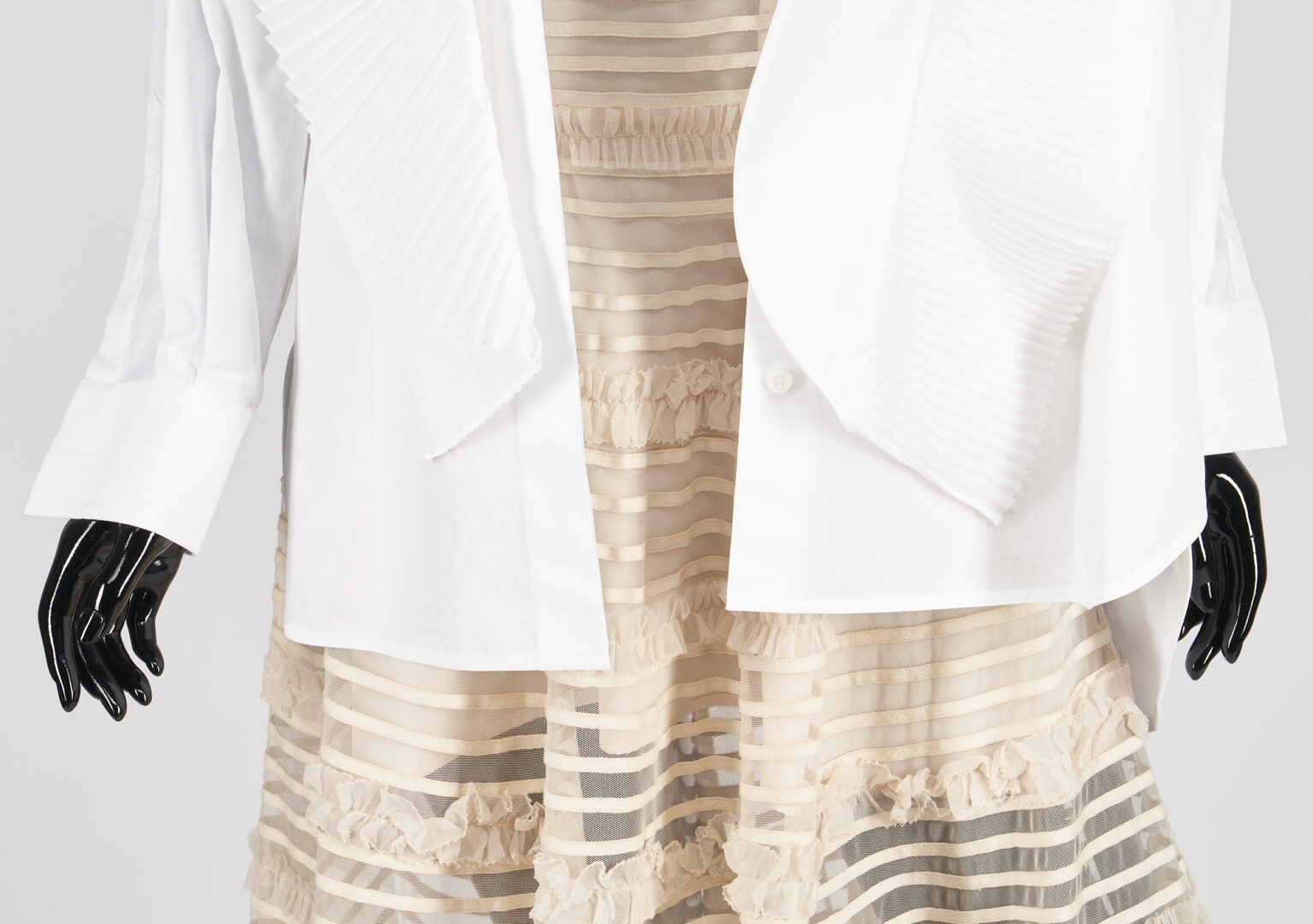 Lot 1255: Givenchy Midi Dress w/ Overskirt & Oversized Blouse