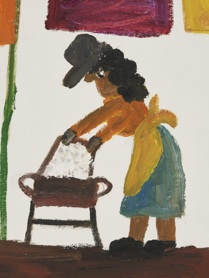Lot 145: Clementine Hunter Painting, Wash Day
