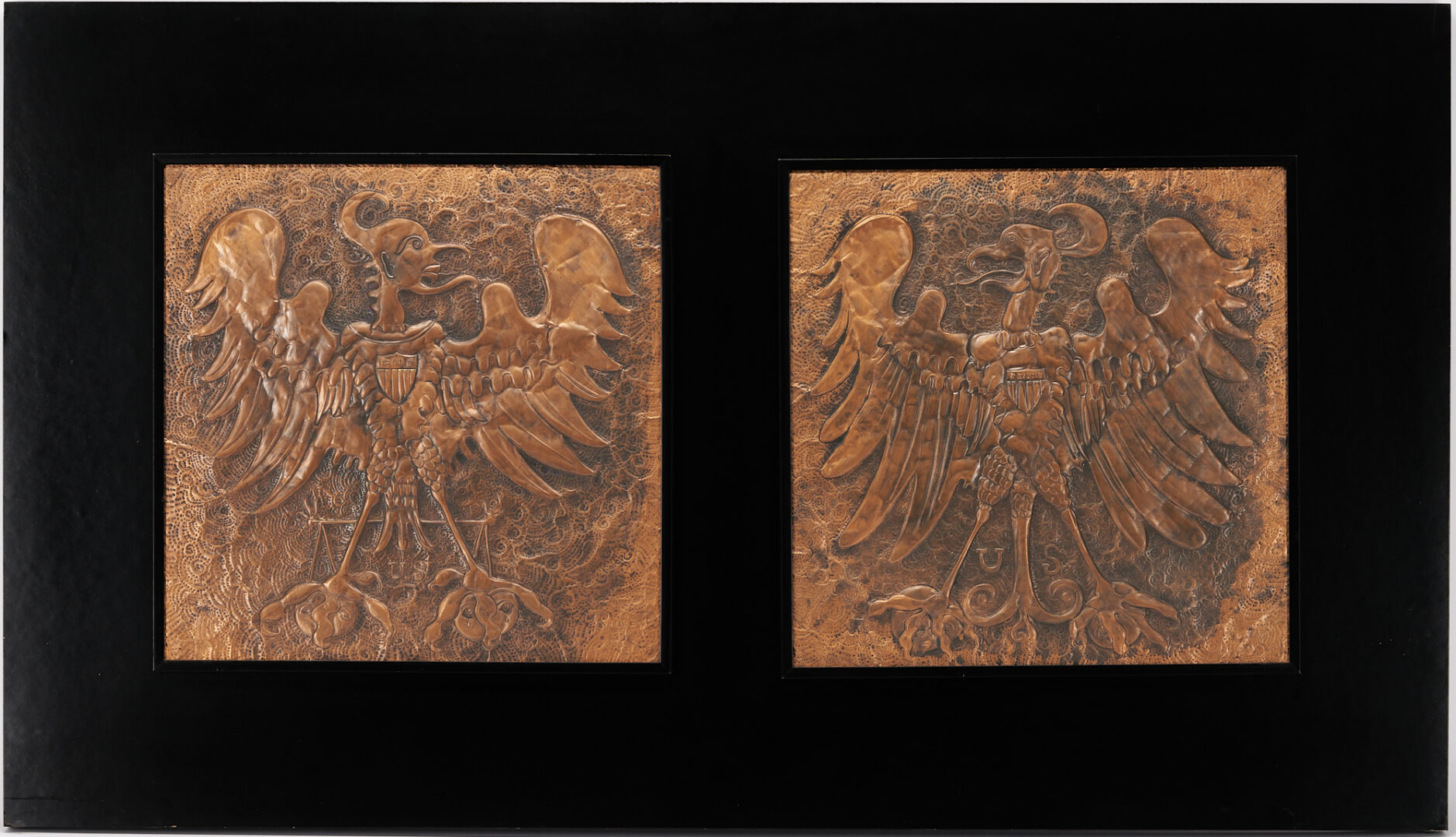 Lot 152: Greg Ridley, Civil Rights Era Copper Eagle Panels