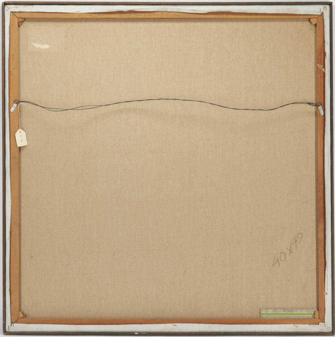 Lot 157: Large Carl Sublett O/C Abstract Painting, Winter Forms, 1972, Exhibited