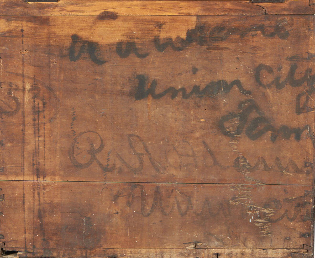 Lot 176: Sheraton Cherry Sugar Chest, Tennessee Inscription