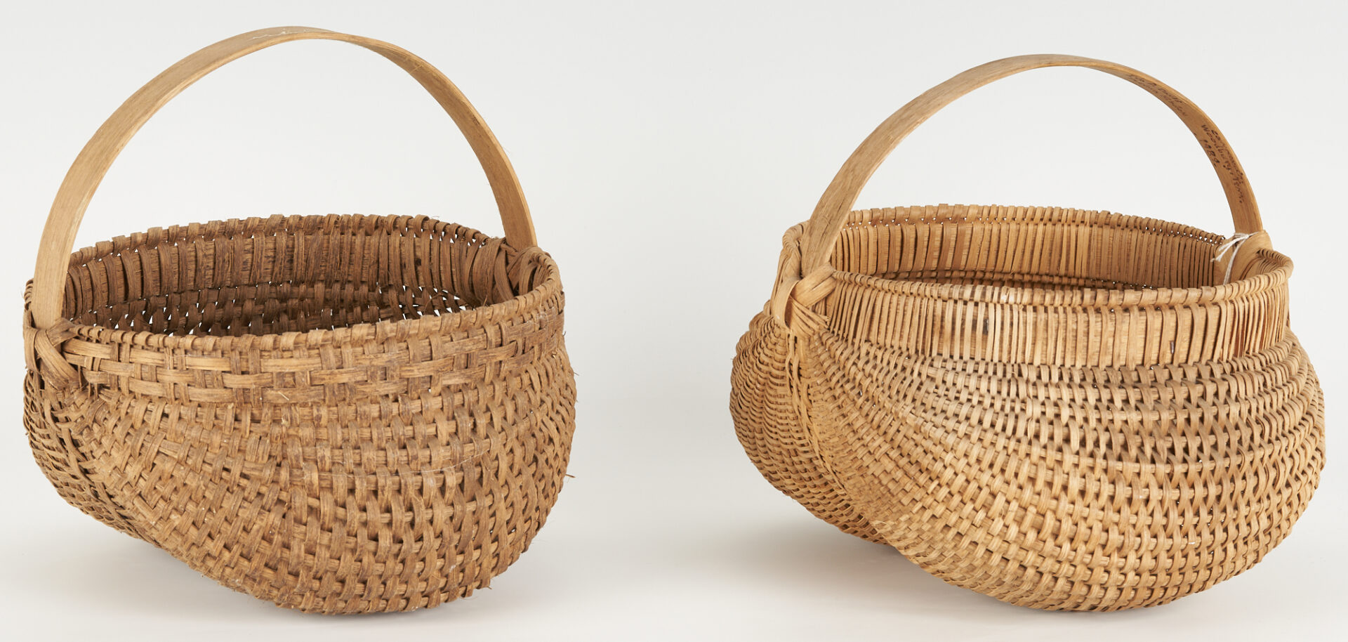 Lot 186: 2 Signed Cannon Co. TN Baskets by Davis, Hibdon and Haley