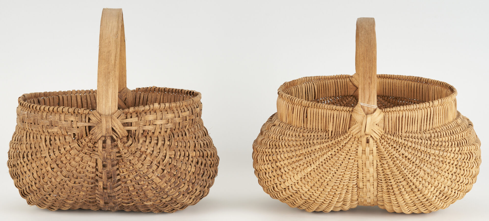 Lot 186: 2 Signed Cannon Co. TN Baskets by Davis, Hibdon and Haley