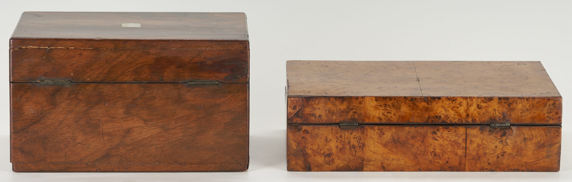 Lot 208: 2 Continental Boxes, Sewing w/ Classical Scene & Inlaid Dresser/Toiletry