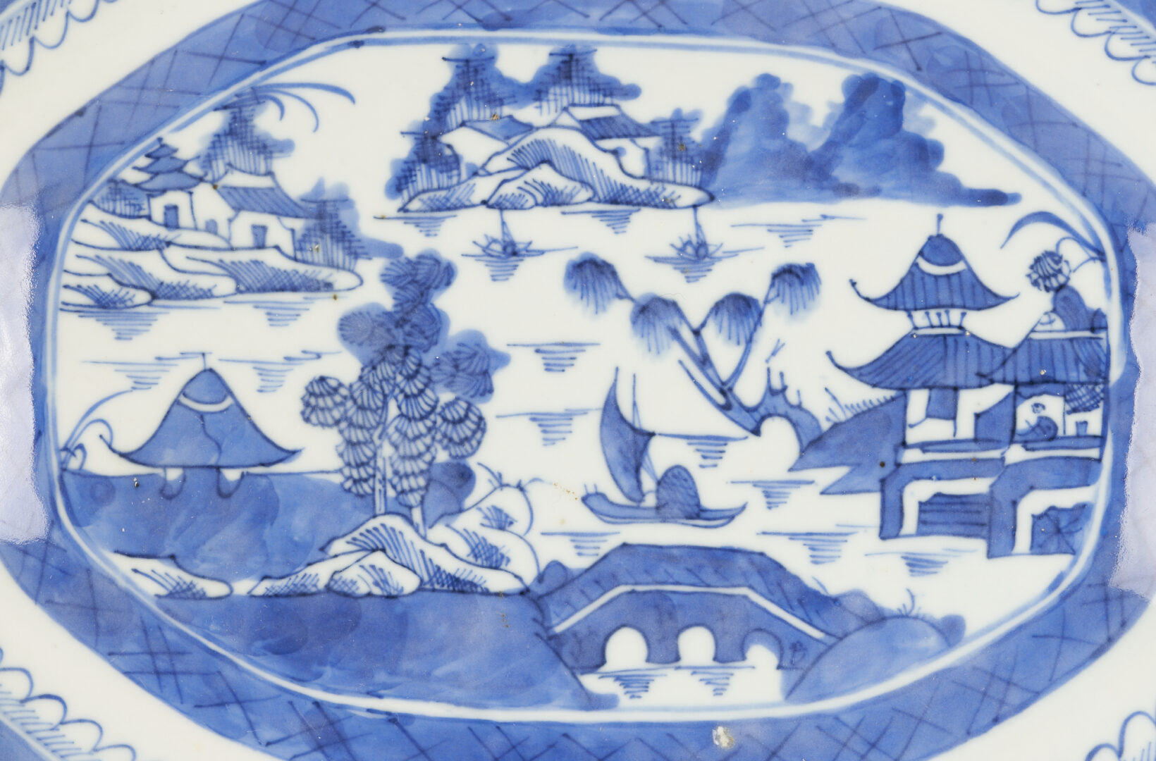 Lot 245: 10 Assorted Chinese Export Canton Porcelain Dinnerware Items, incl. Tureens