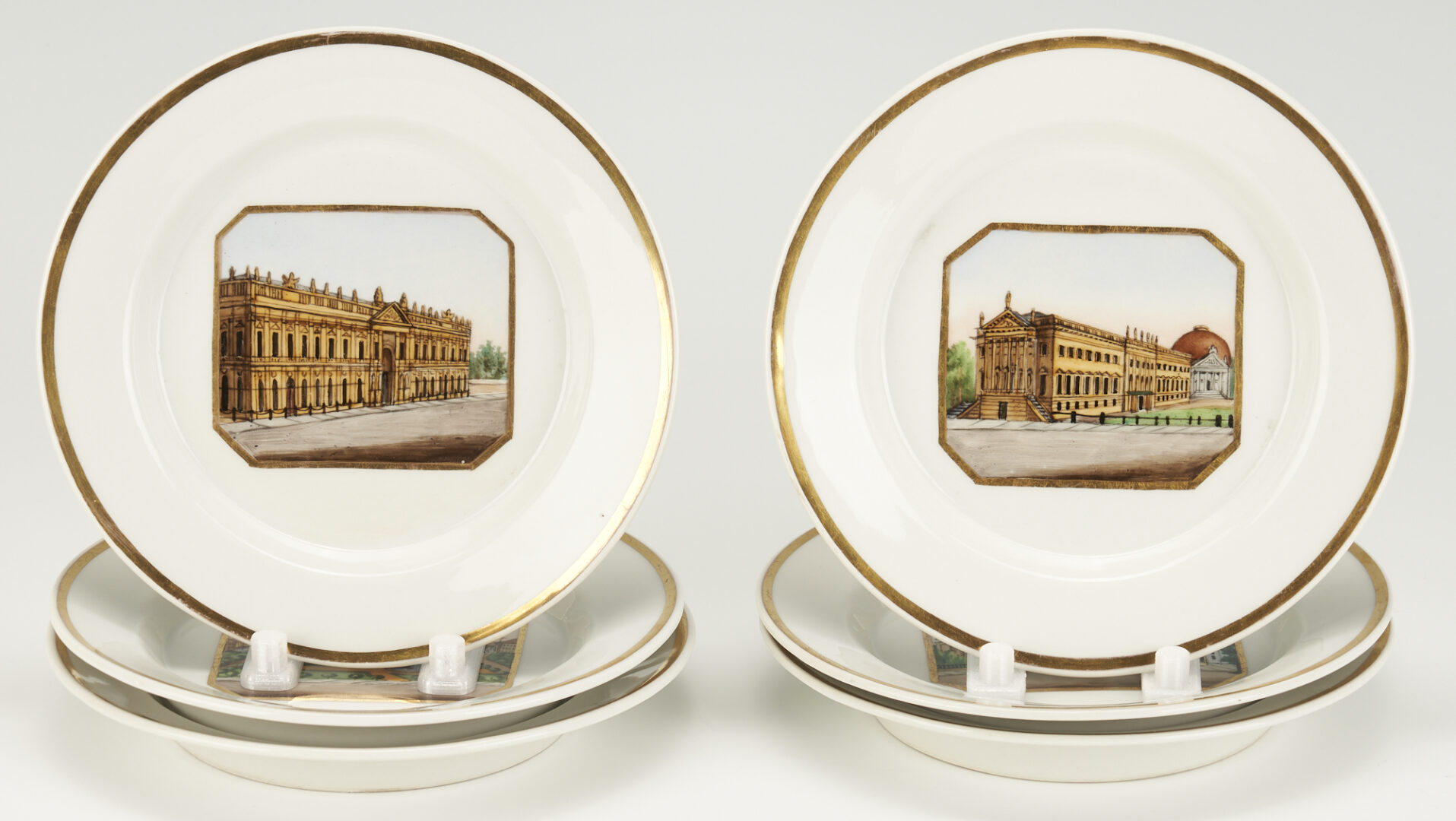 Lot 261: 22 Pcs. KPM Gilt Porcelain, incl. Cabinet Plates of Berlin