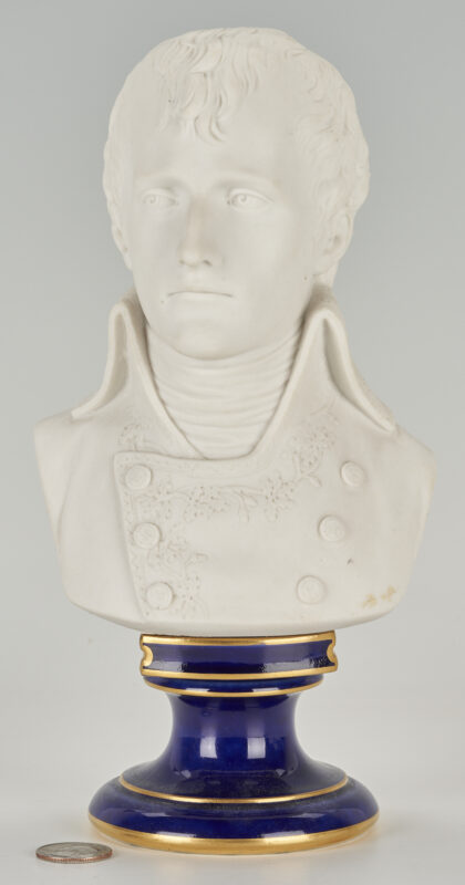 Lot 273: Sevres Bisque Porcelain Bust of Napoleon