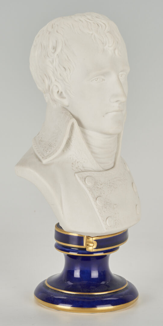 Lot 273: Sevres Bisque Porcelain Bust of Napoleon