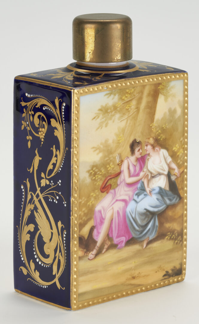 Lot 276: Sevres Ormolu Tea Caddy & Royal Vienna Perfume
