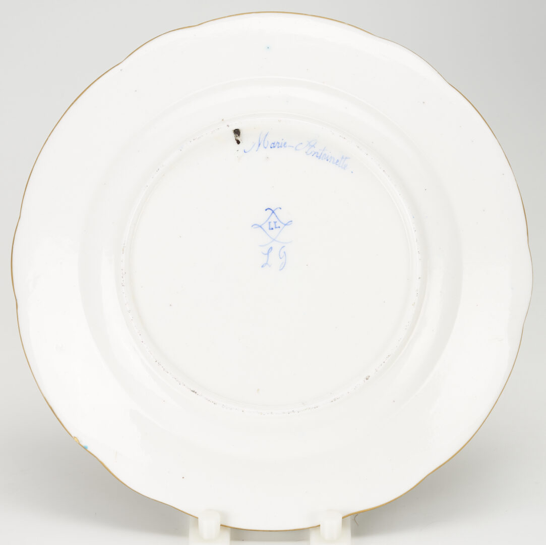 Lot 277: 5 pcs. Sevres or Sevres Style French Cobalt Porcelain, incl. After David Teniers The Younger
