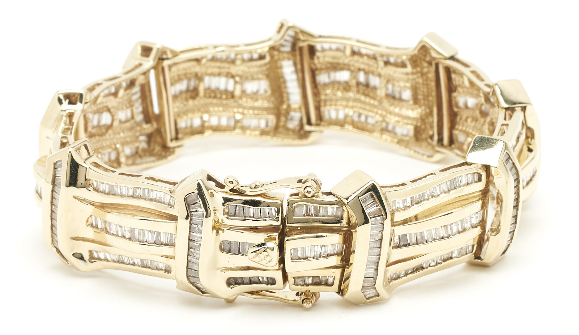 Lot 288: Ladies' 14K Gold & Diamond Bracelet w/ Slide Pendant, 2 Items