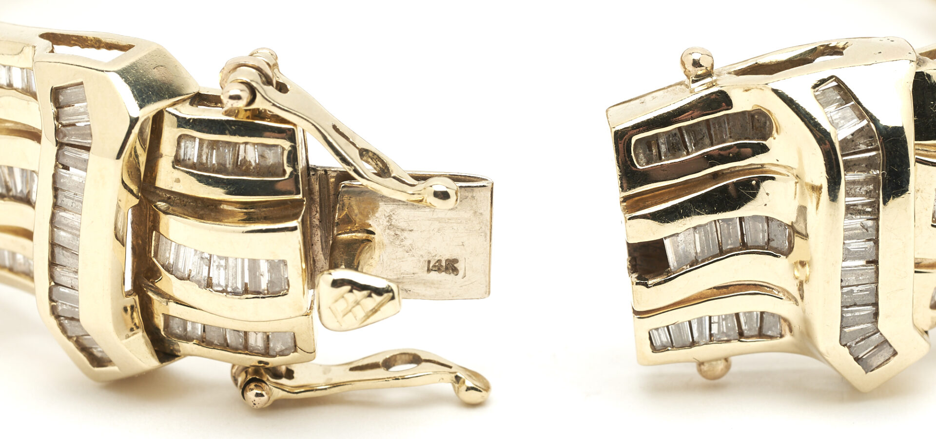 Lot 288: Ladies' 14K Gold & Diamond Bracelet w/ Slide Pendant, 2 Items
