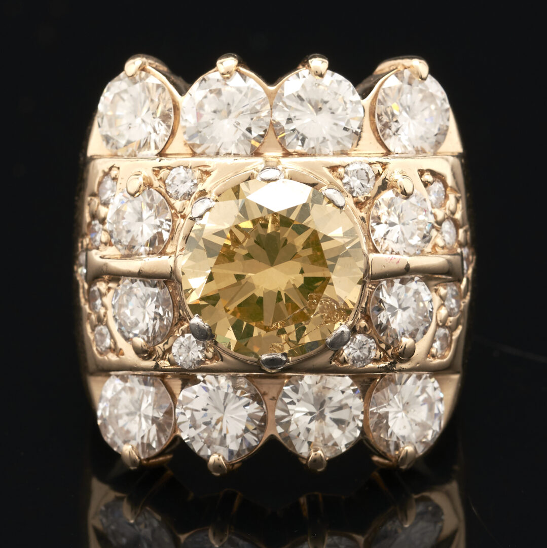 Lot 289: 6.56 Carat Gold & Diamond Ring