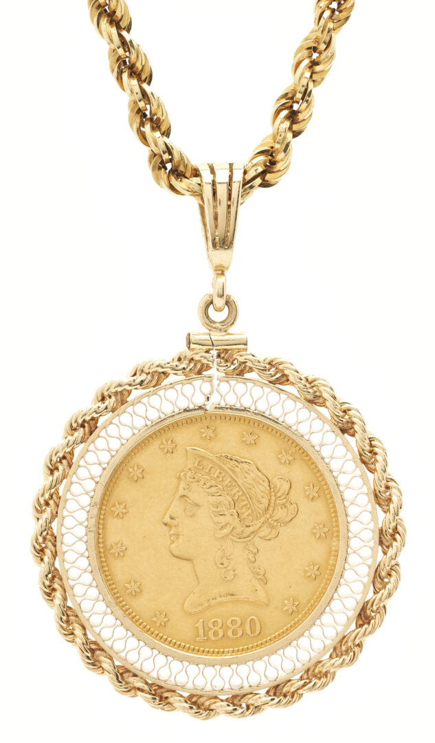Lot 294: $10 Liberty Gold Coin Necklace