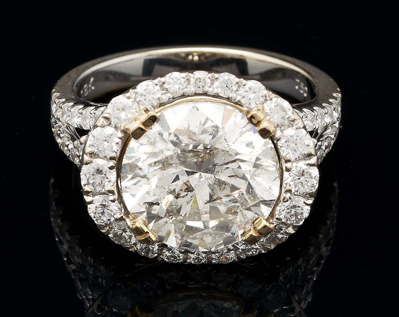 Lot 295: Ladies 5.11 Carat Round Brilliant Diamond Ring, GIA Report
