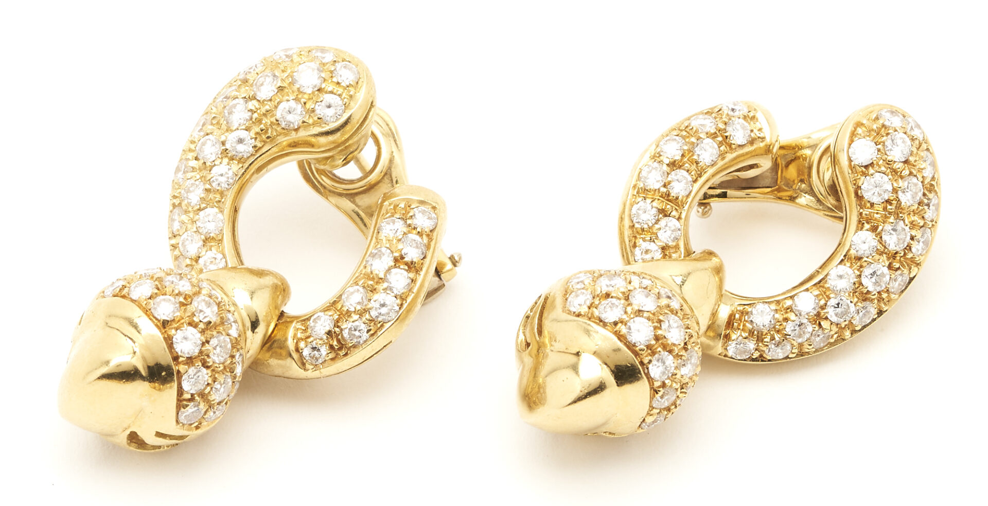 Lot 29: 18K Gold & Diamond Demi-Parure Pigne Choker & Earrings