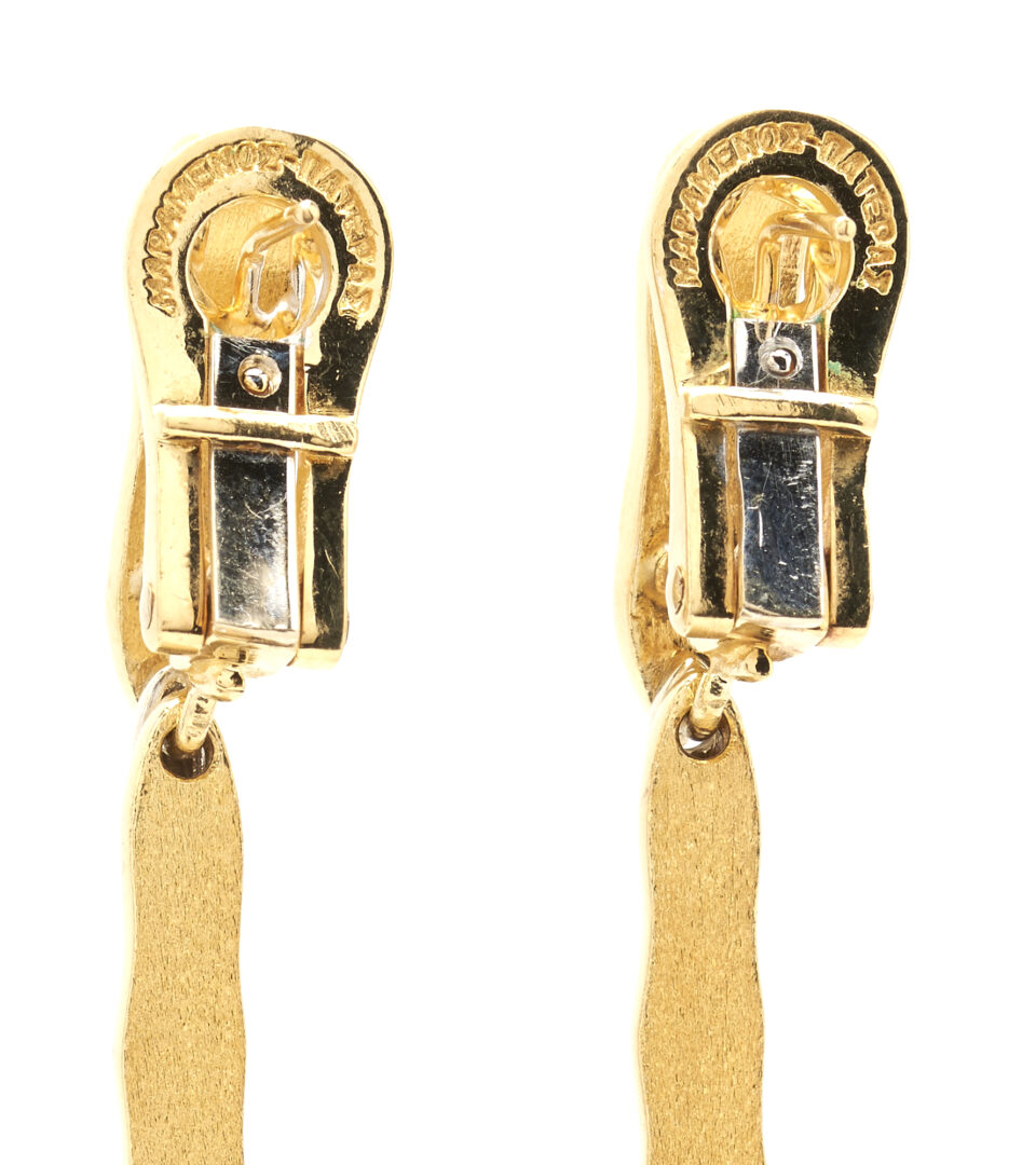 Lot 31: Maramenos & Pateras Gold Icicle Necklace & Earrings
