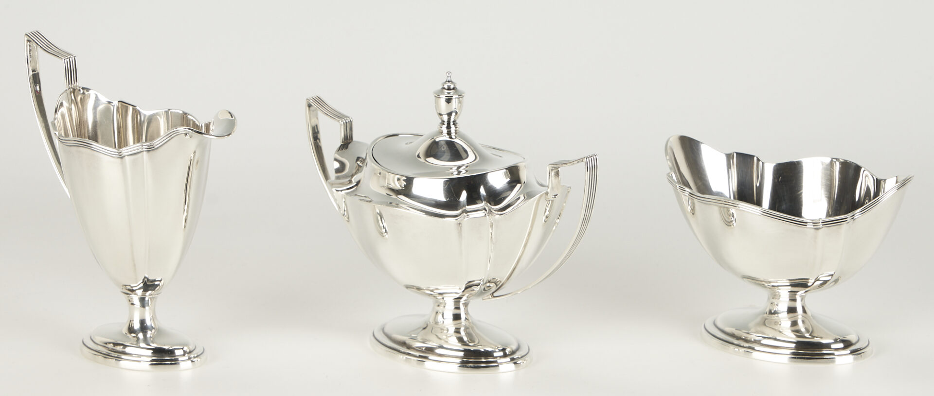 Lot 332: Gorham Plymouth 5-Piece Sterling Silver Tea Set