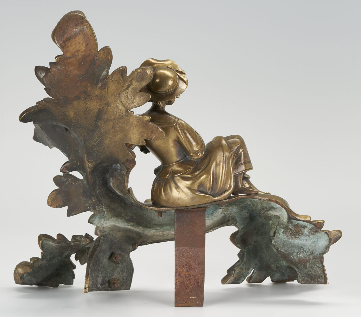 Lot 344: Pr. French Gilt Bronze Figural Chenets